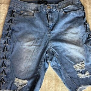 Ashley Stewart Light Blue Denim Shorts